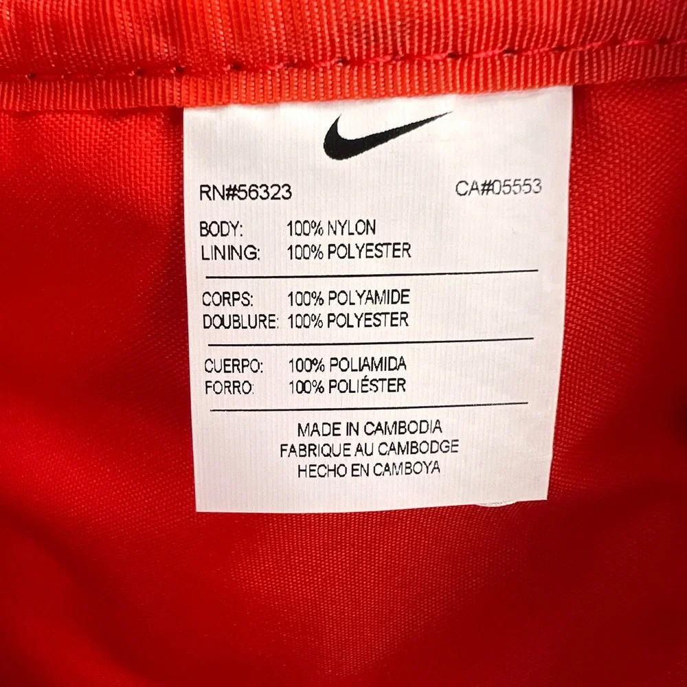 Nike Aura Backpack Nylon Sport Padded Straps 3D Swoosh Logo HF7007-633 Orange